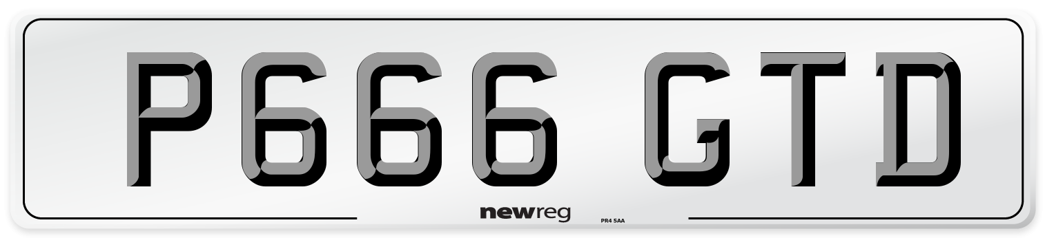 P666 GTD Number Plate from New Reg